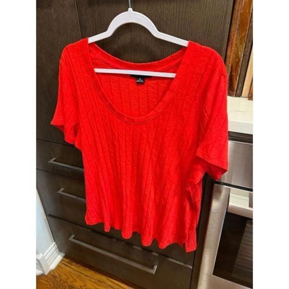 Anthropologies Sanctuary Women's Ribbed Scoop Neck Blouse White Size 2XL